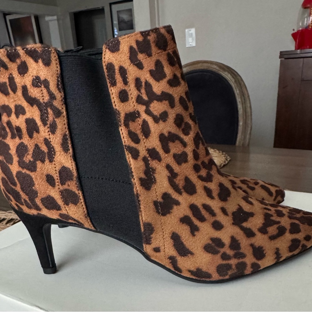 Ann Taylor Animal Print Ankle Booties - Picture 6 of 8